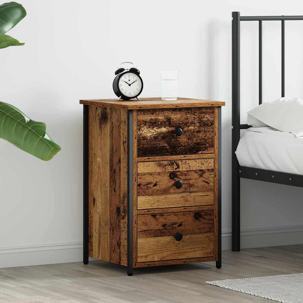 vidaXL Bedside Cabinet Brown 40 x 36 x 60 cm Solid Reclaim Wood 1