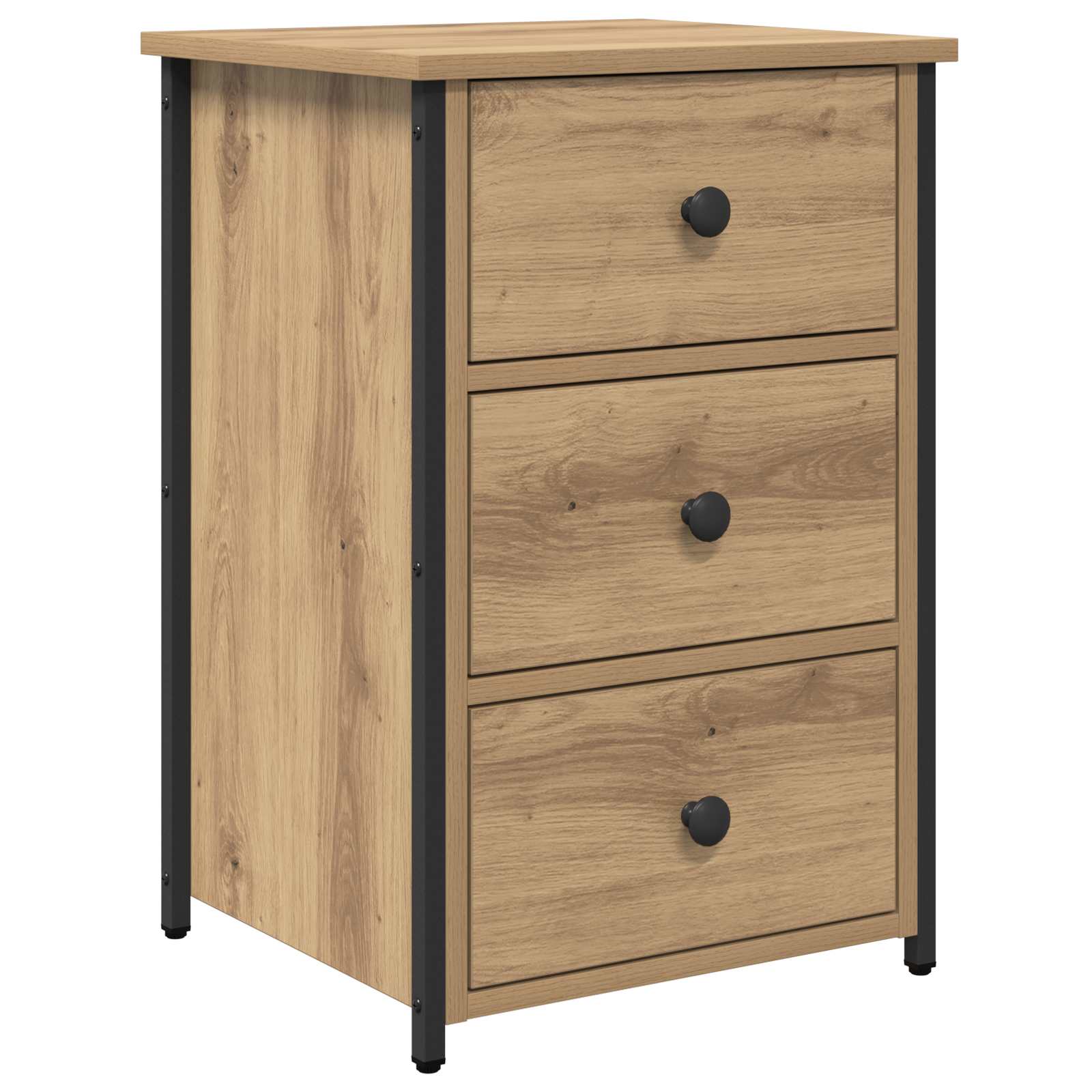 vidaXL Bedside Cabinet Brown 40 x 36 x 60 cm Solid Reclaim Wood 2