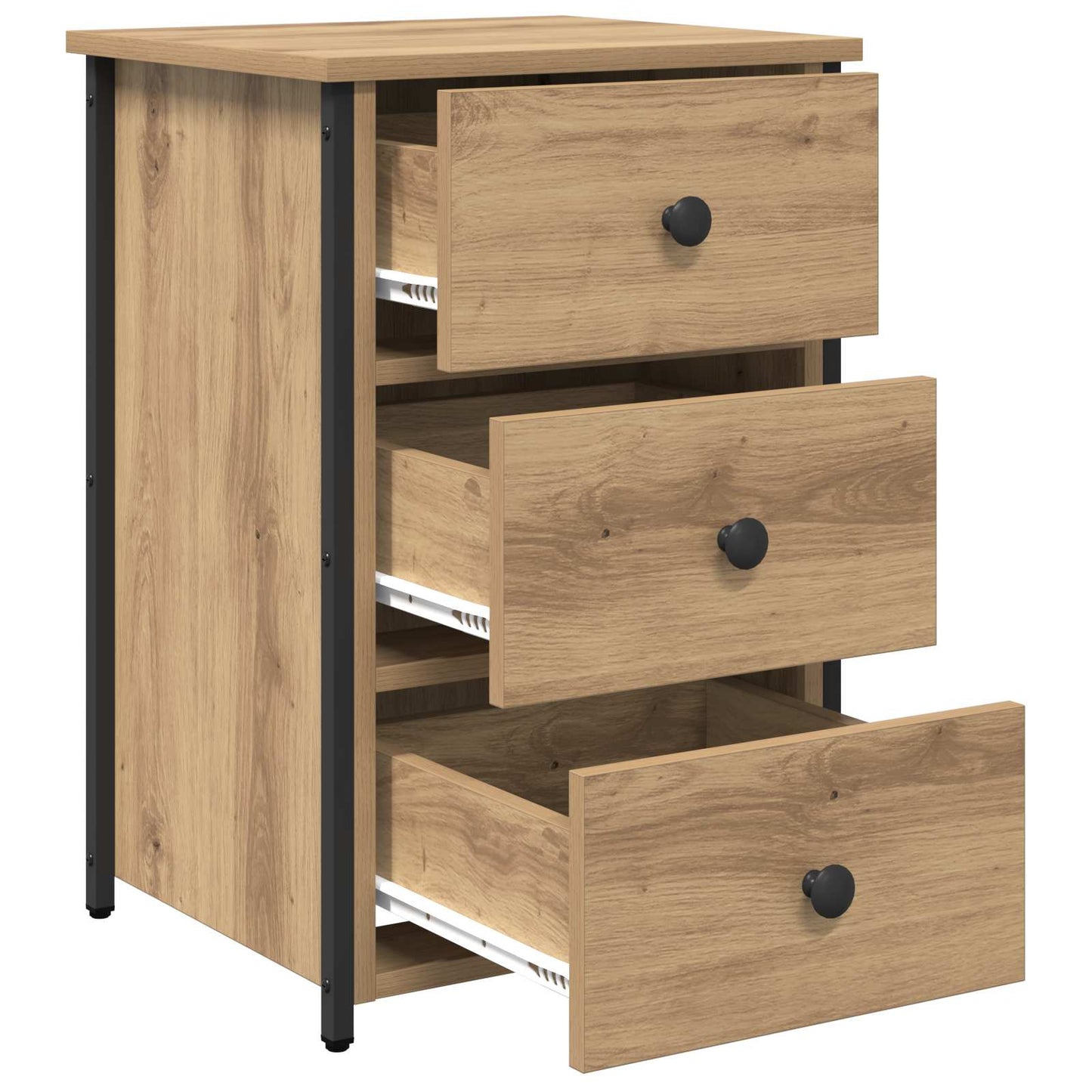 vidaXL Bedside Cabinet Brown 40 x 36 x 60 cm Solid Reclaim Wood 5