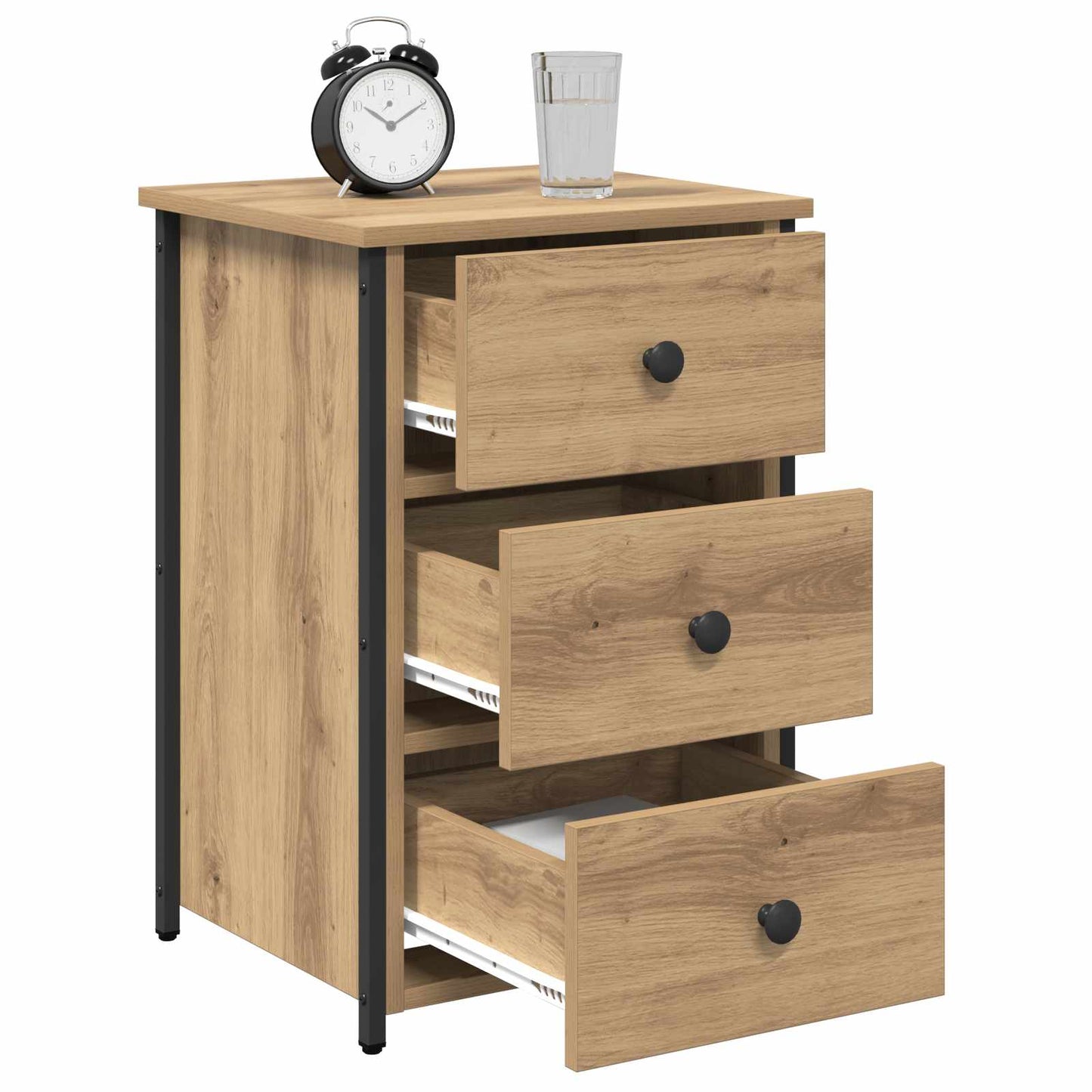 vidaXL Bedside Cabinet Brown 40 x 36 x 60 cm Solid Reclaim Wood 3
