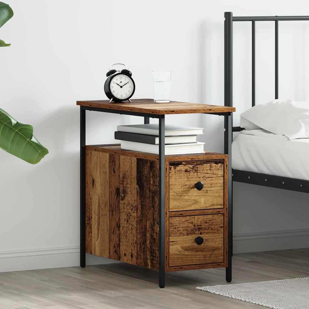 vidaXL Bedside Cabinet Old wood 30 x 60 x 60 cm Engineered wood 1