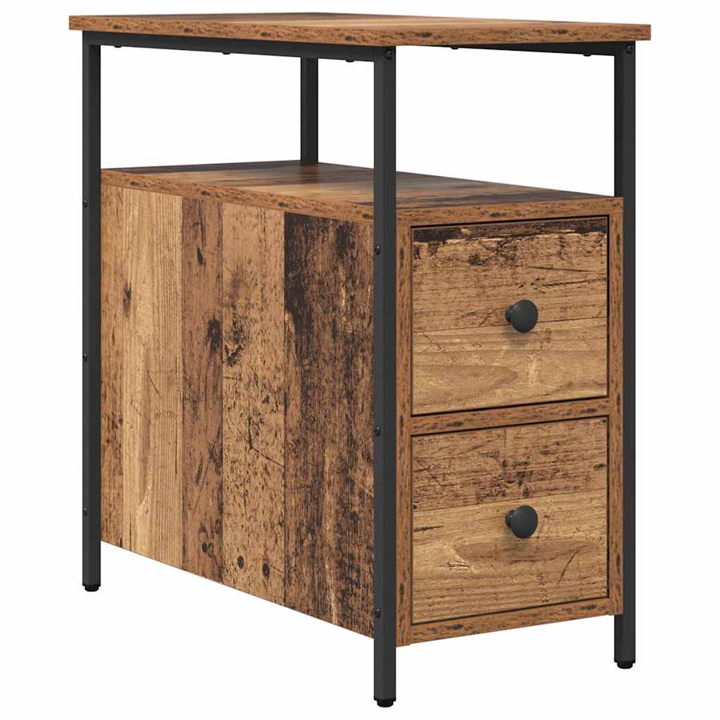 vidaXL Bedside Cabinet Old wood 30 x 60 x 60 cm Engineered wood 2