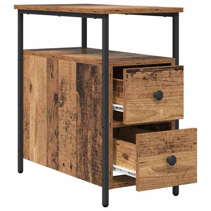 vidaXL Bedside Cabinet Old wood 30 x 60 x 60 cm Engineered wood 5