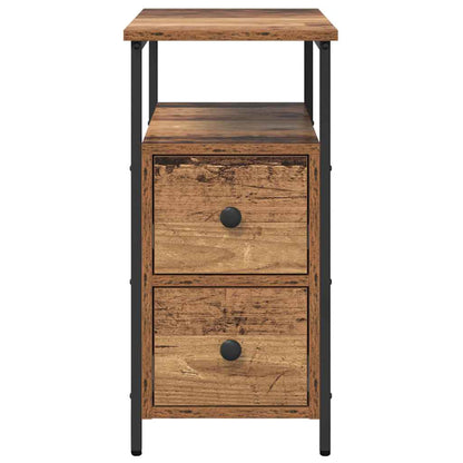 vidaXL Bedside Cabinet Old wood 30 x 60 x 60 cm Engineered wood 6