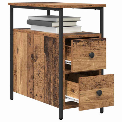 vidaXL Bedside Cabinet Old wood 30 x 60 x 60 cm Engineered wood 3