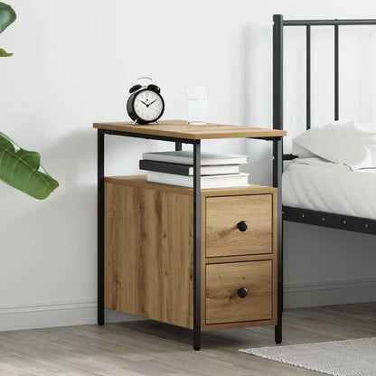 vidaXL Bedside Cabinet Artisan oak 30 x 60 x 60 cm Engineered wood 1