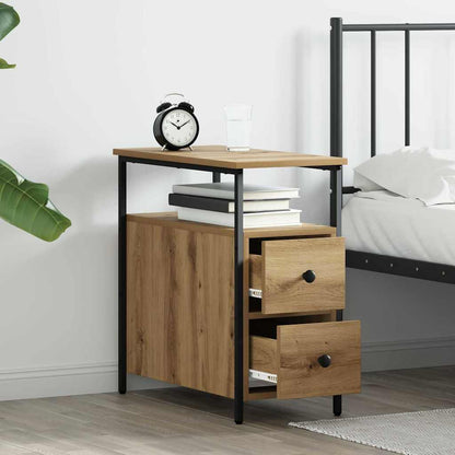 vidaXL Bedside Cabinet Artisan oak 30 x 60 x 60 cm Engineered wood 4