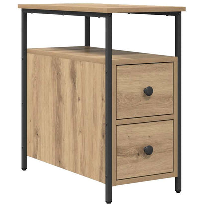 vidaXL Bedside Cabinet Artisan oak 30 x 60 x 60 cm Engineered wood 2