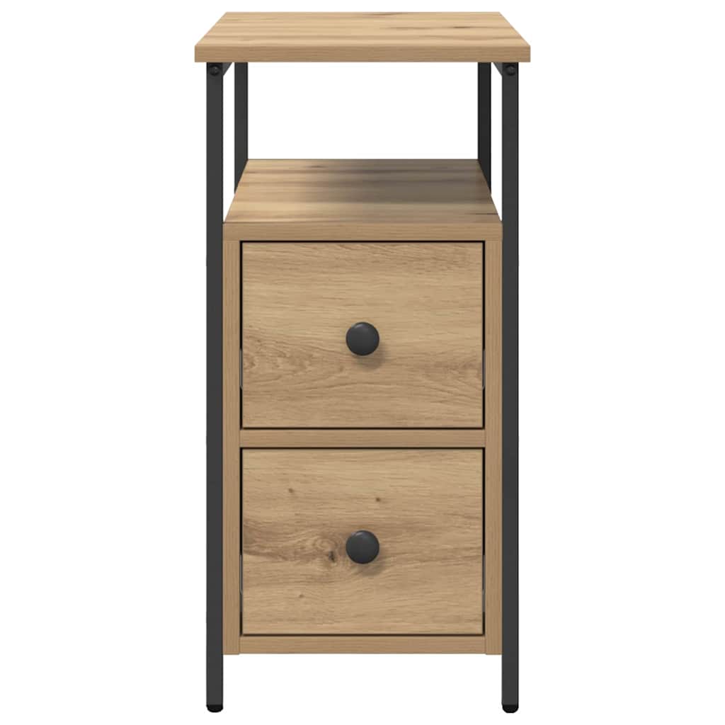 vidaXL Bedside Cabinet Artisan oak 30 x 60 x 60 cm Engineered wood 6