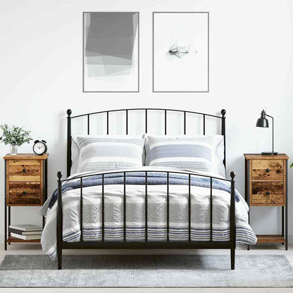 vidaXL Bedside Cabinet 2 pcs Old wood 32 x 42 x 70 cm Engineered wood 1
