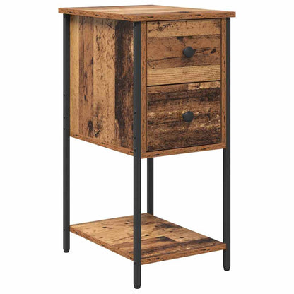 vidaXL Bedside Cabinet 2 pcs Old wood 32 x 42 x 70 cm Engineered wood 5