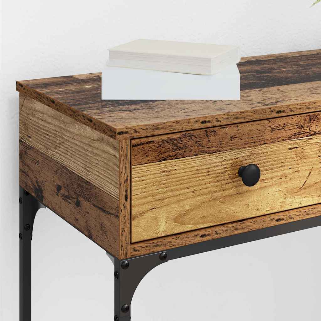 vidaXL Console Table Old wood 75 x 34.5 x 75 cm Engineered wood 4