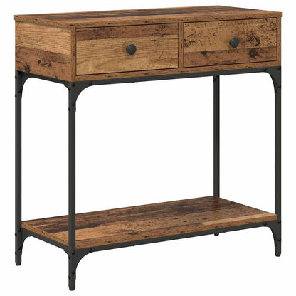 vidaXL Console Table Old wood 75 x 34.5 x 75 cm Engineered wood 2