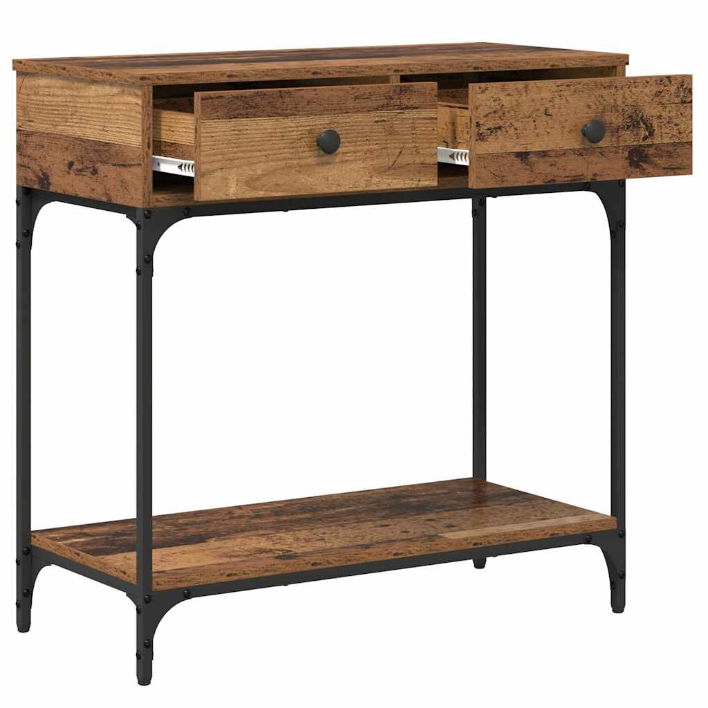 vidaXL Console Table Old wood 75 x 34.5 x 75 cm Engineered wood 5