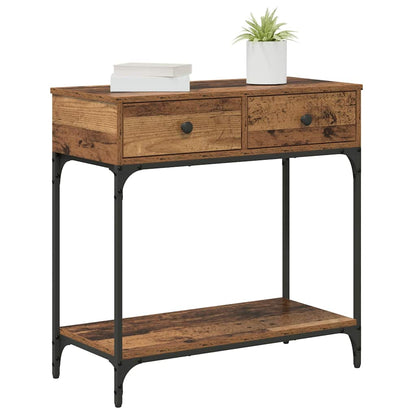 vidaXL Console Table Old wood 75 x 34.5 x 75 cm Engineered wood 3