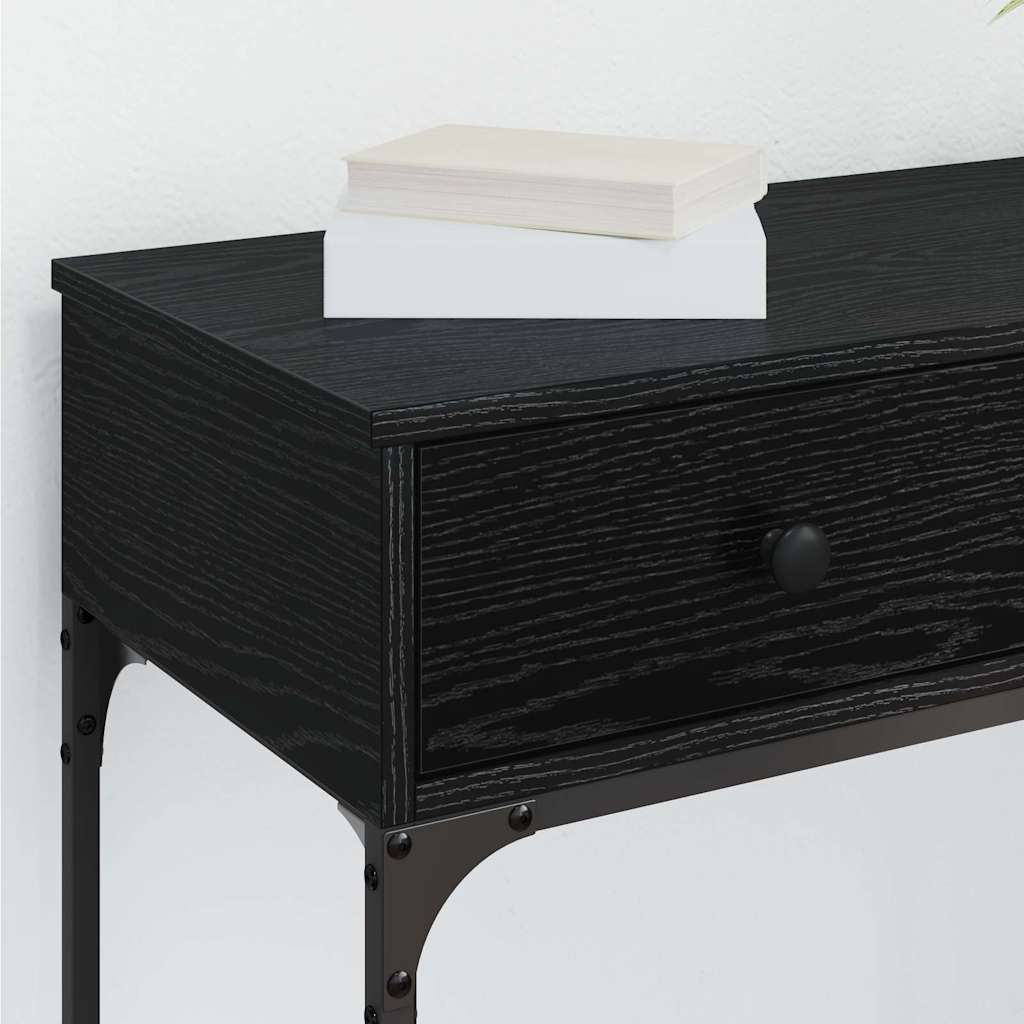 vidaXL Console Table Black oak 75 x 34.5 x 75 cm Engineered wood 4