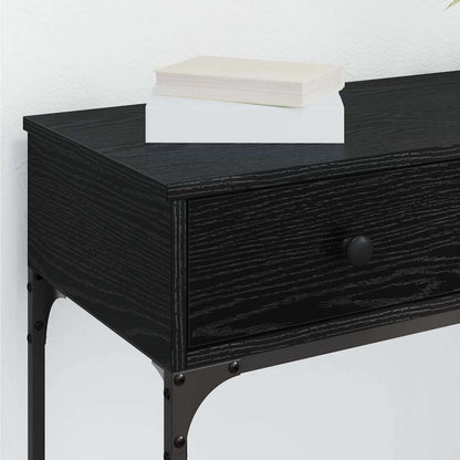vidaXL Console Table Black oak 75 x 34.5 x 75 cm Engineered wood 4