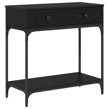 vidaXL Console Table Black oak 75 x 34.5 x 75 cm Engineered wood 2