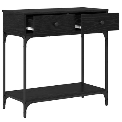 vidaXL Console Table Black oak 75 x 34.5 x 75 cm Engineered wood 5