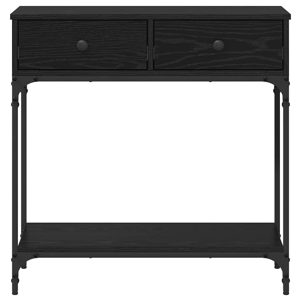 vidaXL Console Table Black oak 75 x 34.5 x 75 cm Engineered wood 6