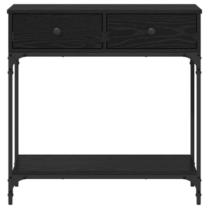 vidaXL Console Table Black oak 75 x 34.5 x 75 cm Engineered wood 6