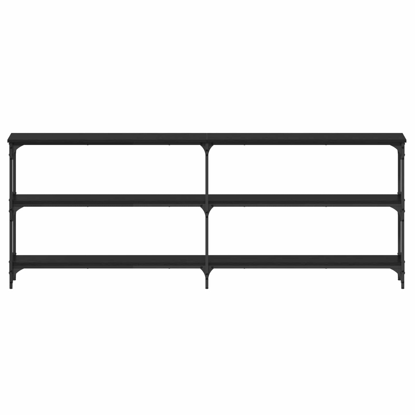 vidaXL Console Table Black oak 200 x 29 x 75 cm 5