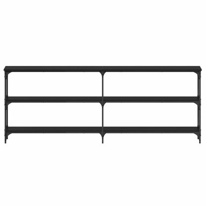 vidaXL Console Table Black oak 200 x 29 x 75 cm 5