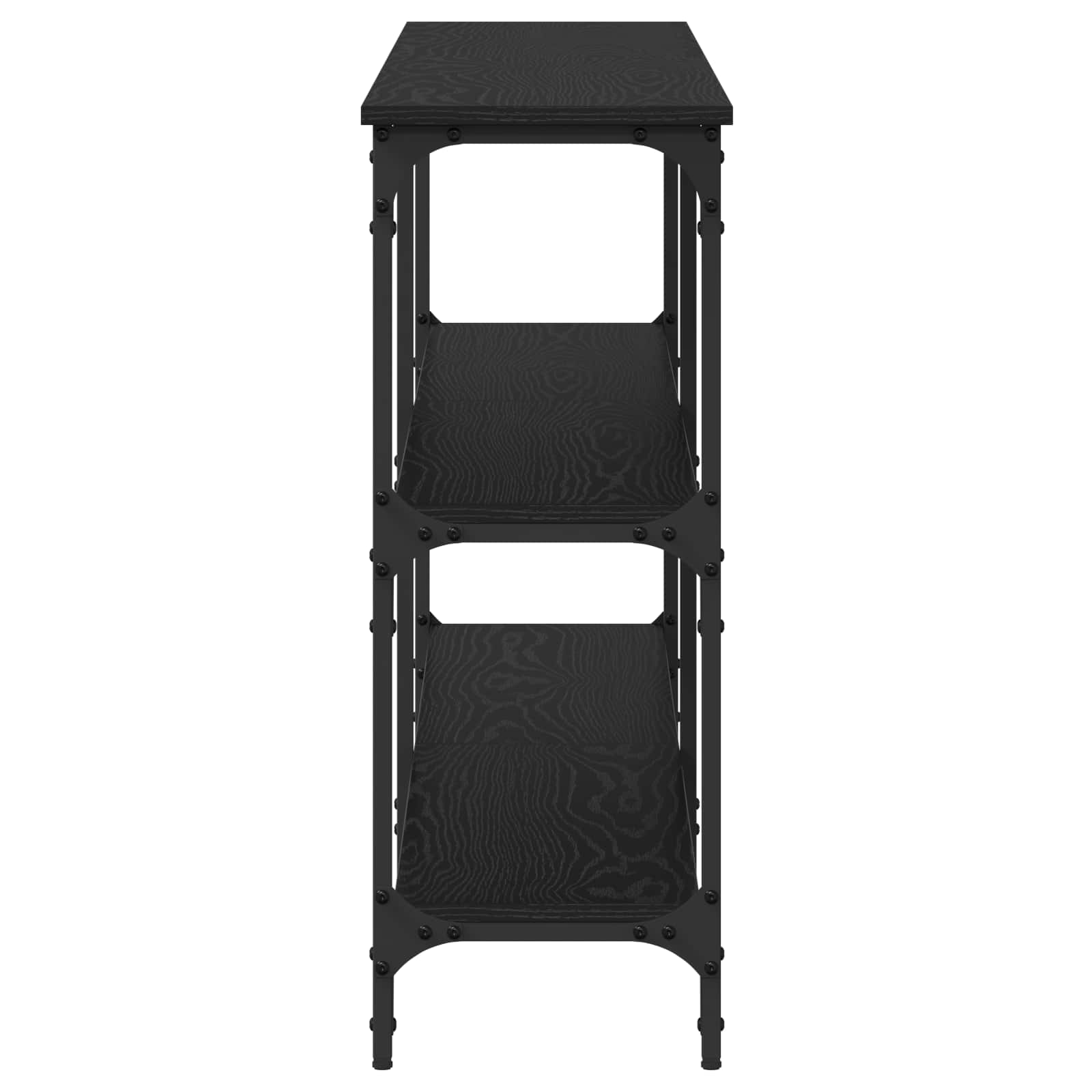 vidaXL Console Table Black oak 200 x 29 x 75 cm 6
