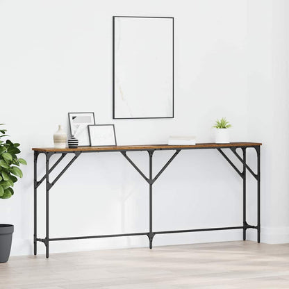vidaXL Console Table Old Wood 180 x 23 x 75 cm 1