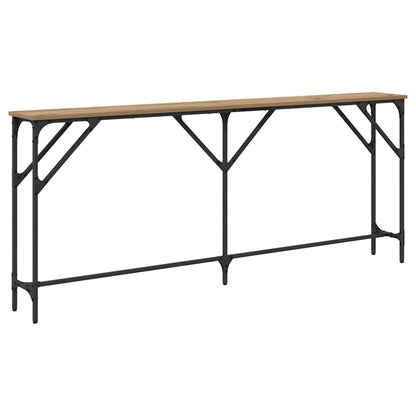 vidaXL Console Table Artisan oak 180 x 23 x 75 cm 2