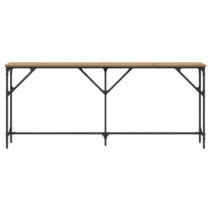 vidaXL Console Table Artisan oak 180 x 23 x 75 cm 5