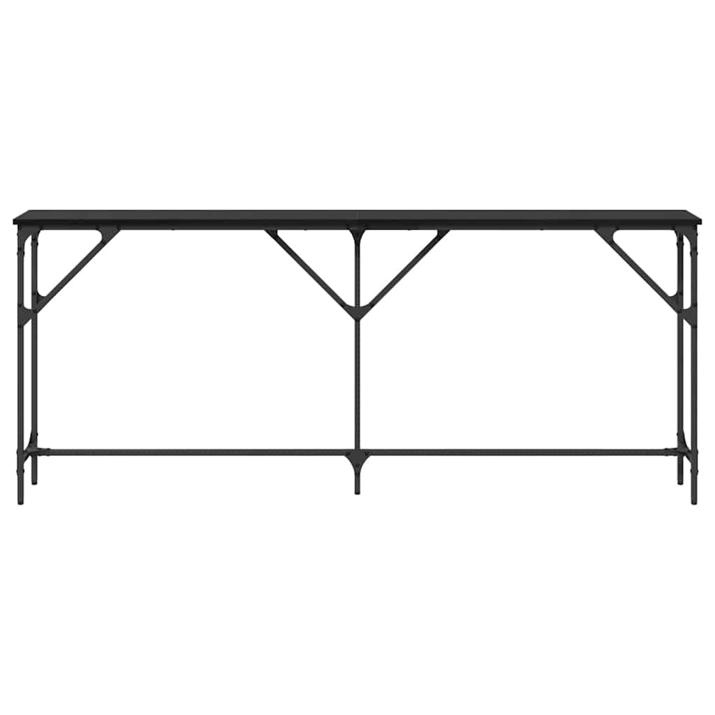 vidaXL Console Table Black oak 180 x 23 x 75 cm 5
