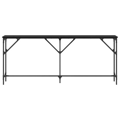 vidaXL Console Table Black oak 180 x 23 x 75 cm 5