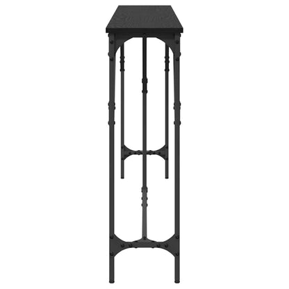 vidaXL Console Table Black oak 180 x 23 x 75 cm 6