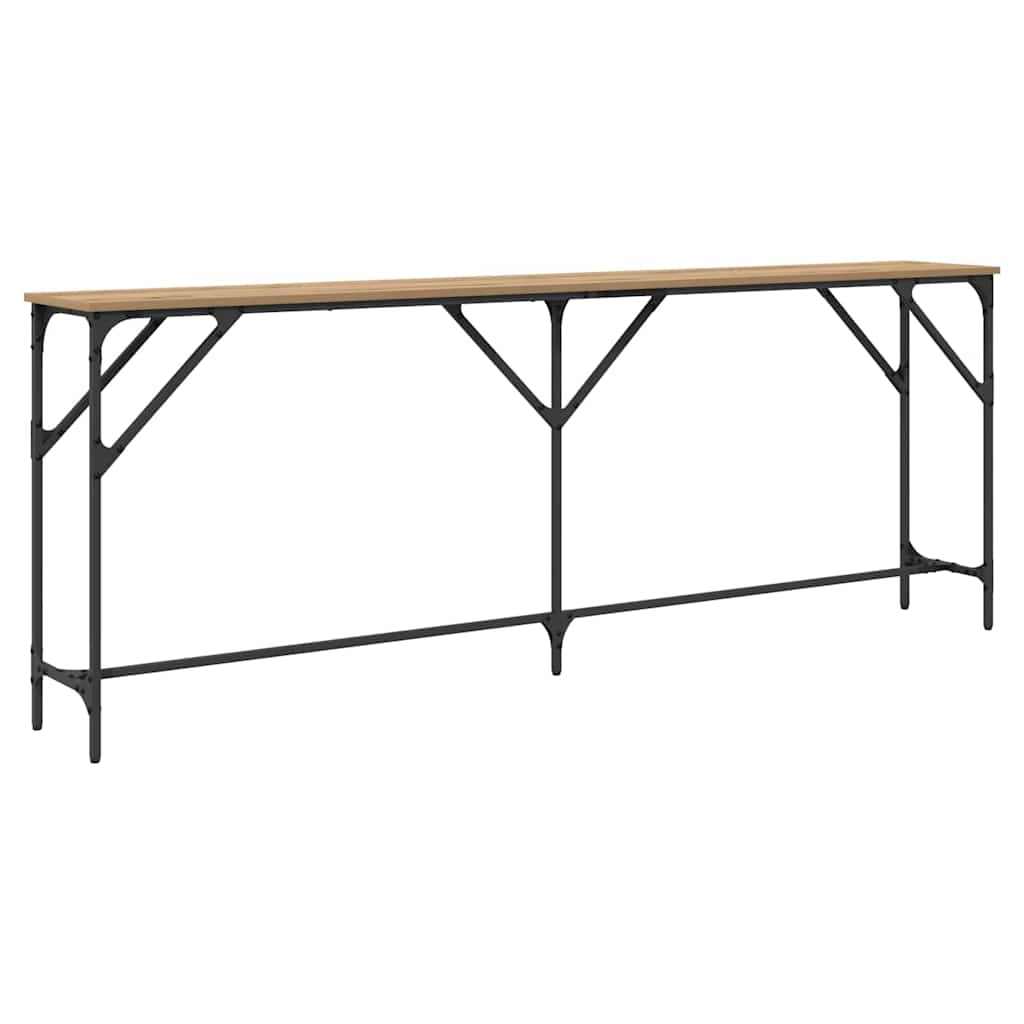 vidaXL Console Table Artisan oak 200 x 29 x 75 cm 2