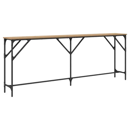 vidaXL Console Table Artisan oak 200 x 29 x 75 cm 2