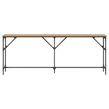 vidaXL Console Table Artisan oak 200 x 29 x 75 cm 5