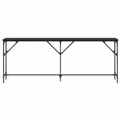 vidaXL Console Table Black oak 200 x 29 x 75 cm 5