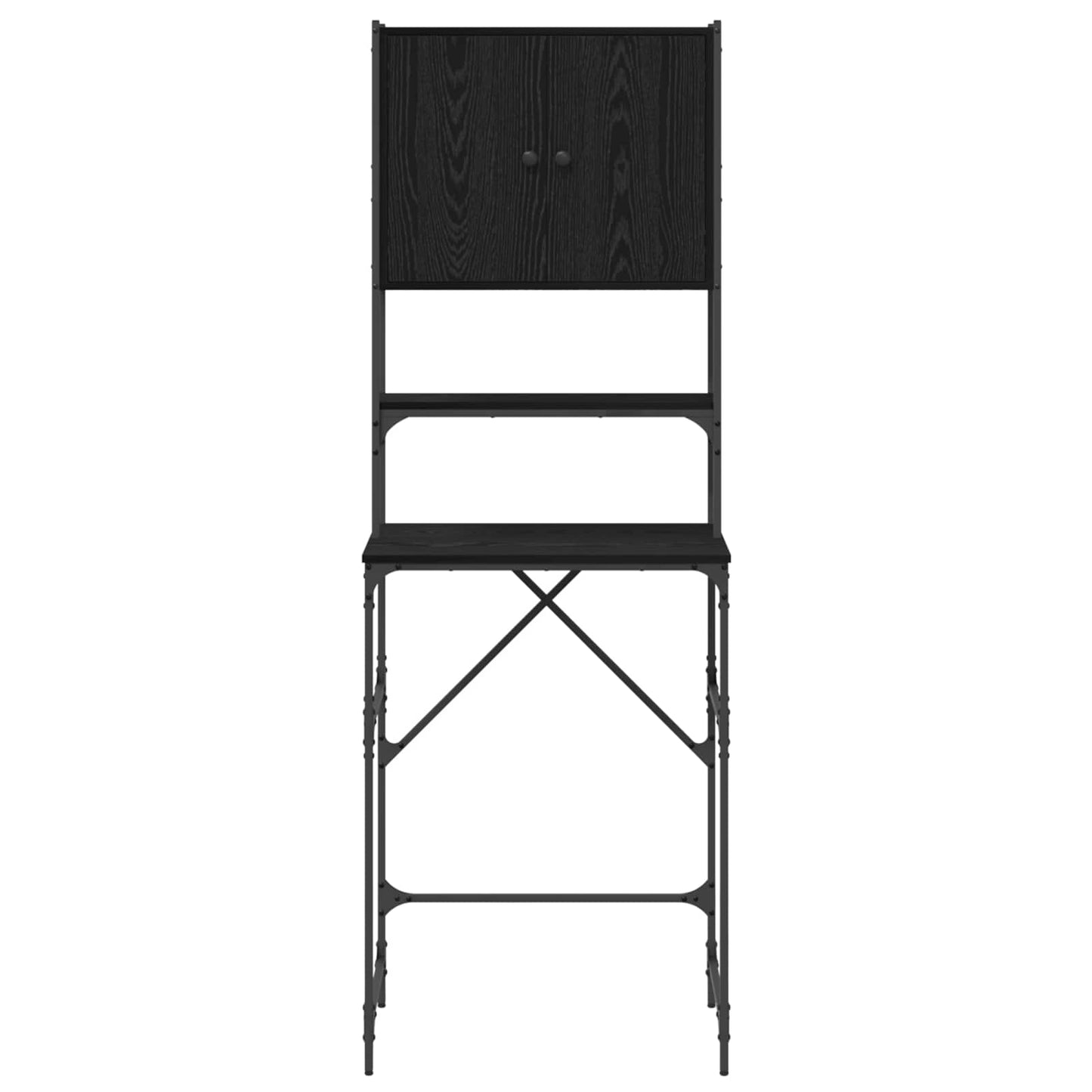 vidaXL Washing Machine Cabinet Black 0ak 68 x 48.5 x 194 cm 6