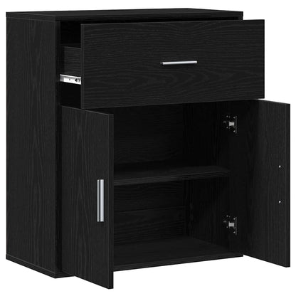 vidaXL Sideboard Black Oak 60 x 31 x 70 cm Engineered Wood 5