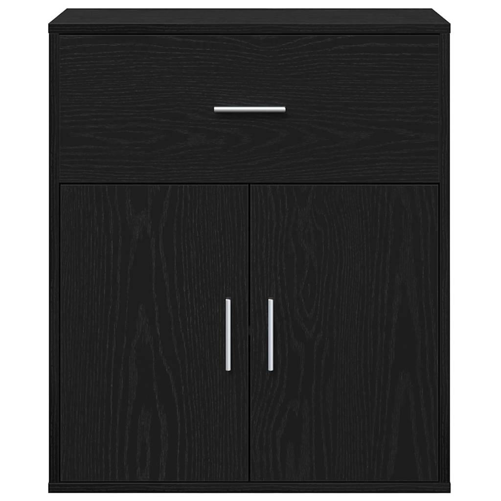 vidaXL Sideboard Black Oak 60 x 31 x 70 cm Engineered Wood 6