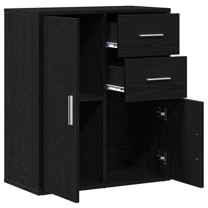 vidaXL Sideboard Black Oak 60 x 31 x 70 cm Engineered Wood 5
