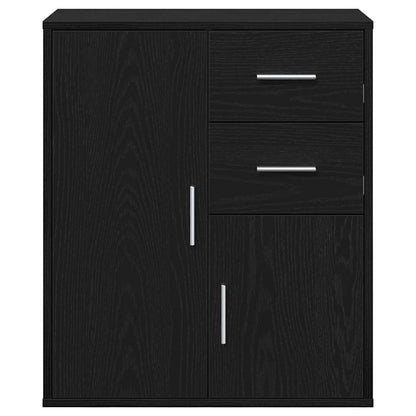 vidaXL Sideboard Black Oak 60 x 31 x 70 cm Engineered Wood 6