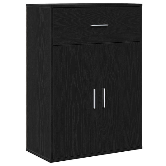 vidaXL Sideboard Black Oak 60 x 30 x 84 cm Engineered Wood 2