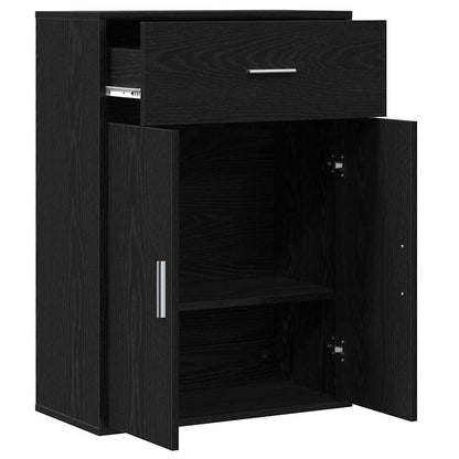 vidaXL Sideboard Black Oak 60 x 30 x 84 cm Engineered Wood 5