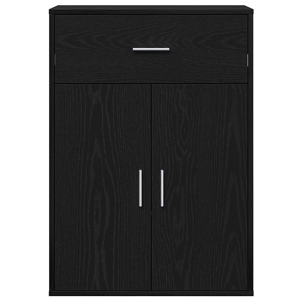 vidaXL Sideboard Black Oak 60 x 30 x 84 cm Engineered Wood 6