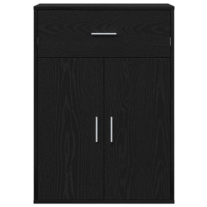 vidaXL Sideboard Black Oak 60 x 30 x 84 cm Engineered Wood 6