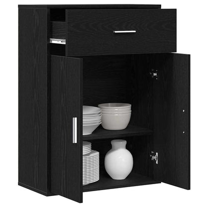 vidaXL Sideboard Black Oak 60 x 30 x 84 cm Engineered Wood 3