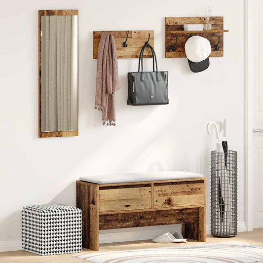 4 Piece Hallway Furniture Set Engineered Wood Artisan oak