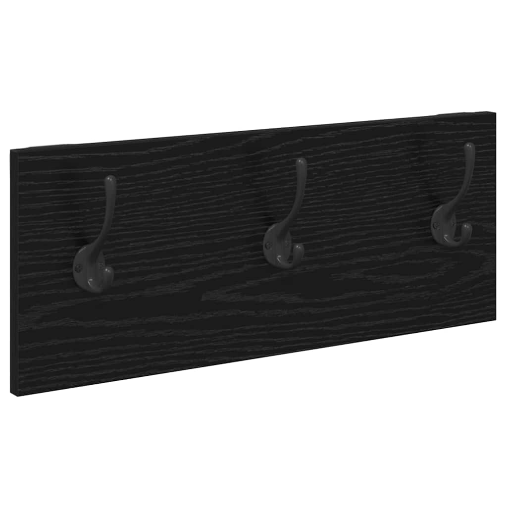 vidaXL Hallway Furniture Set 4 pcs Black Oak 90 x 31 x 46.5 cm 6